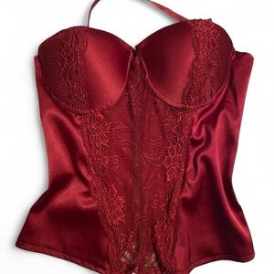 Charlotte Russe Deep Red Lace Corset